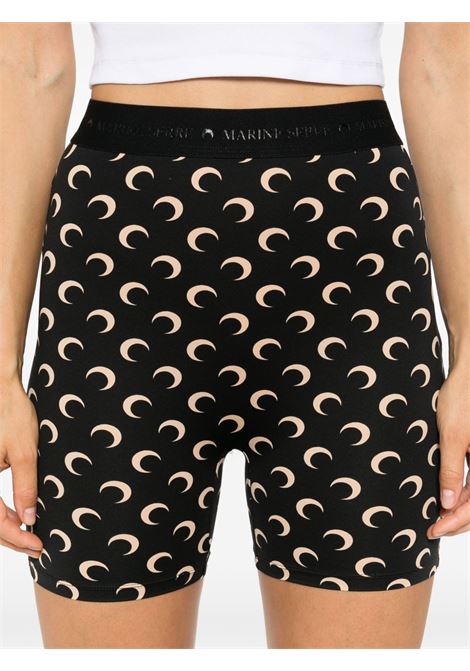 mini short moon jersey donna nero MARINE SERRE | WSH007A CJER0001IT99